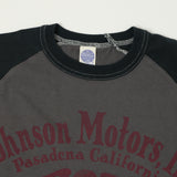 TOYS McCOY Raglan Sleeve 'Johnson Motors' Baseball Tee - Grey/Black