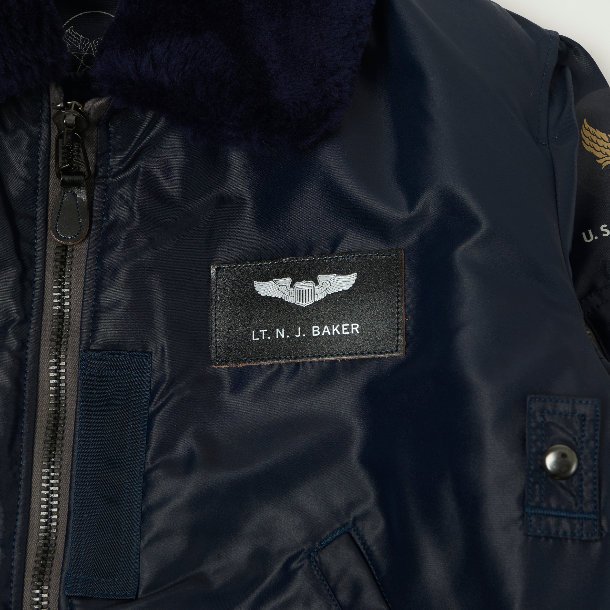 TOYS McCOY Marylin Monroe 'Anything Goes' B-15C Flight Jacket - Navy