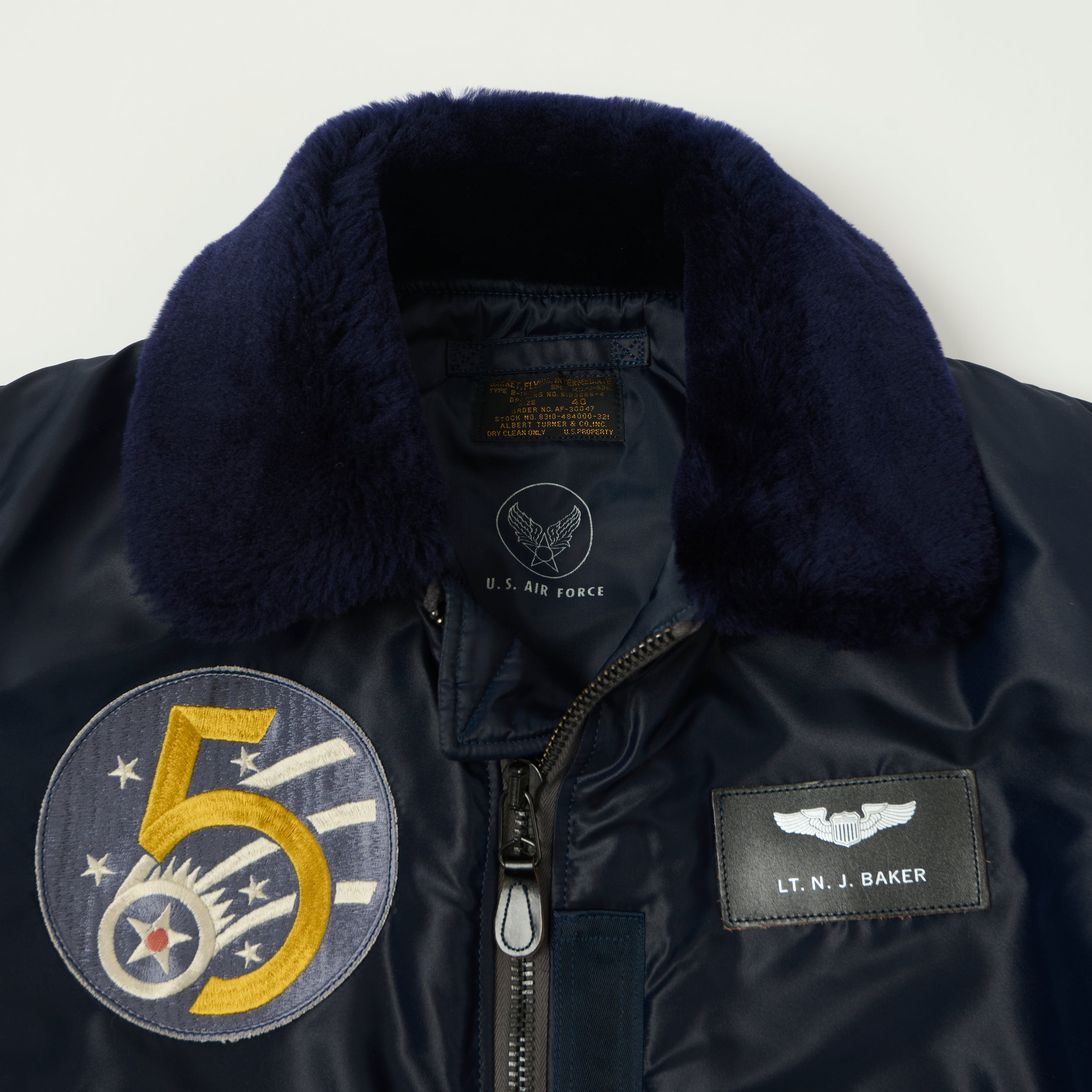 TOYS McCOY Marylin Monroe 'Anything Goes' B-15C Flight Jacket - Navy
