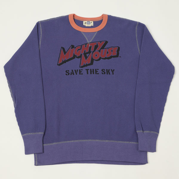 TOYS McCOY 'Mighty Mouse' Big Waffle Crew Neck Sweatshirt - Purple