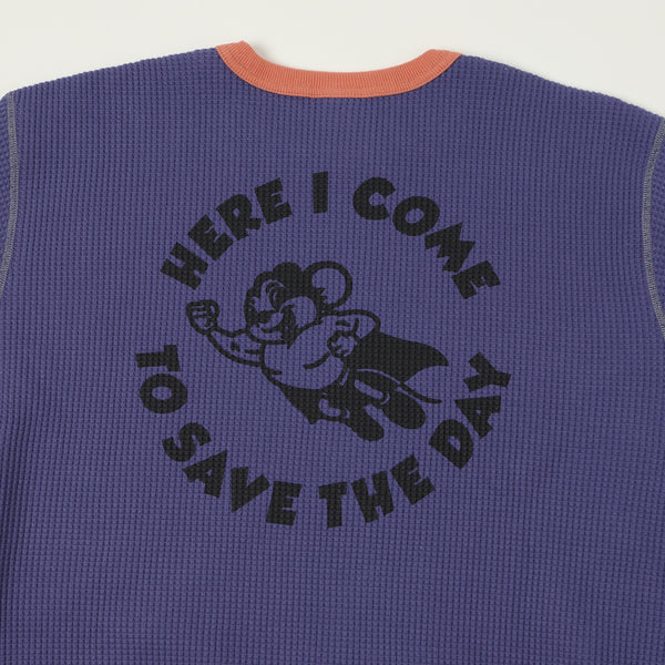 TOYS McCOY 'Mighty Mouse' Big Waffle Crew Neck Sweatshirt - Purple