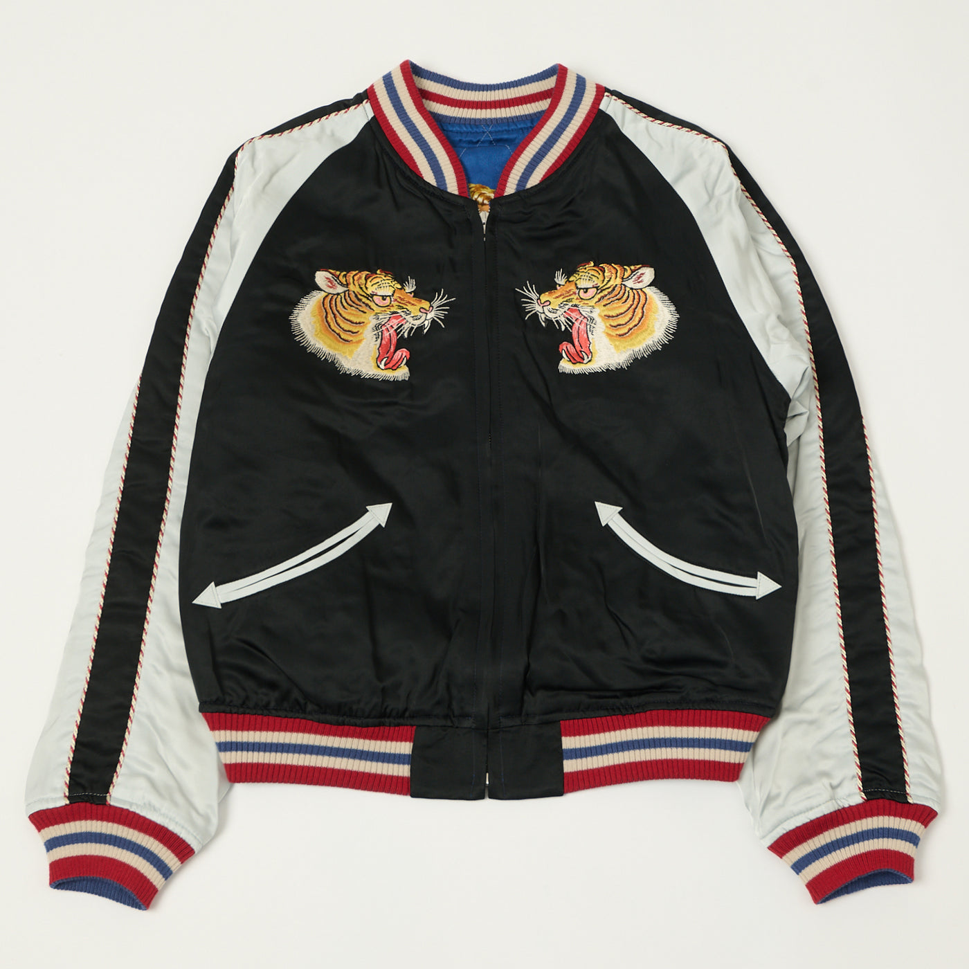 TOYS McCOY Marilyn Monroe Reversible 'Sukajan' Souvenir Jacket - Blue/Black