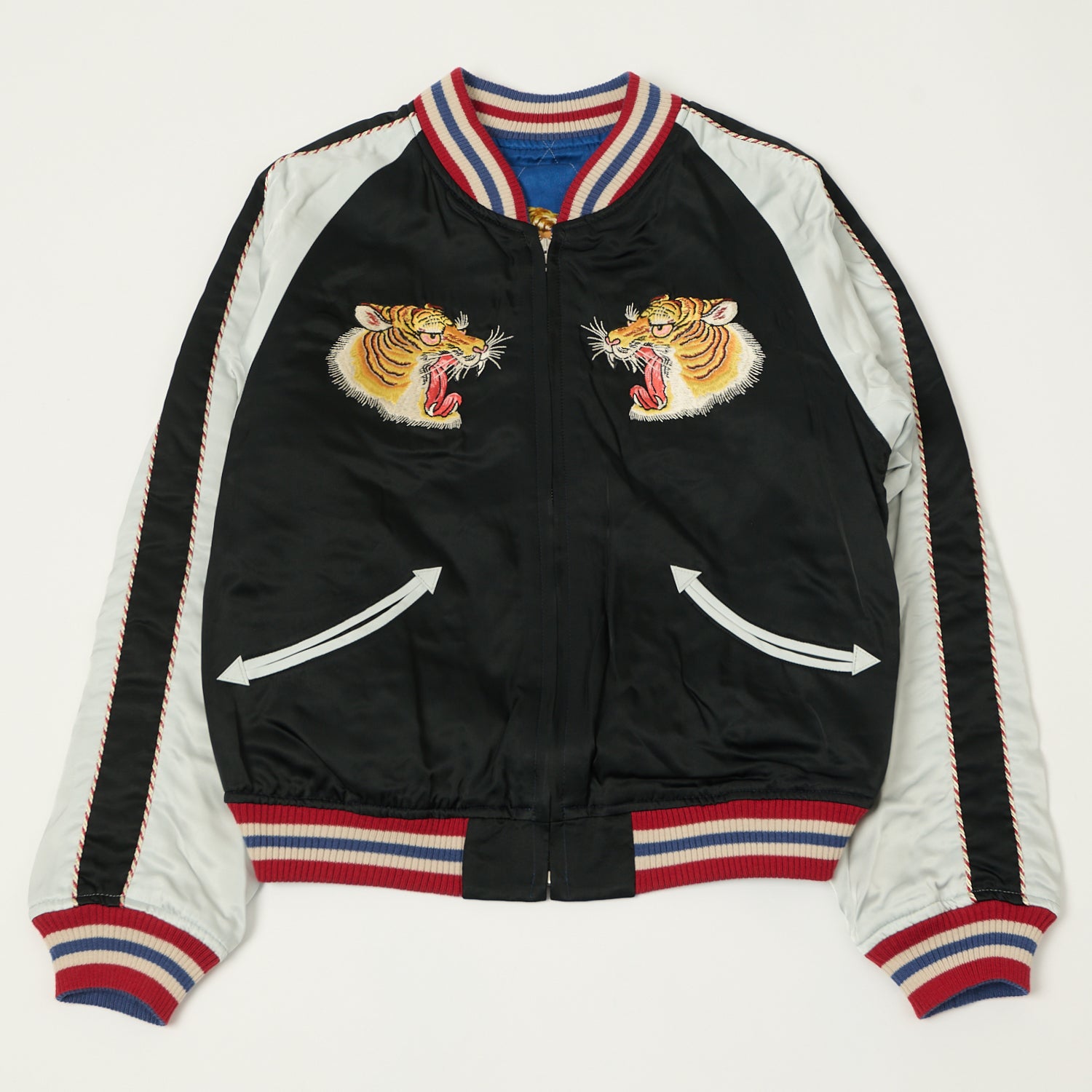 TOYS McCOY Marilyn Monroe Reversible 'Sukajan' Souvenir Jacket - Blue/Black