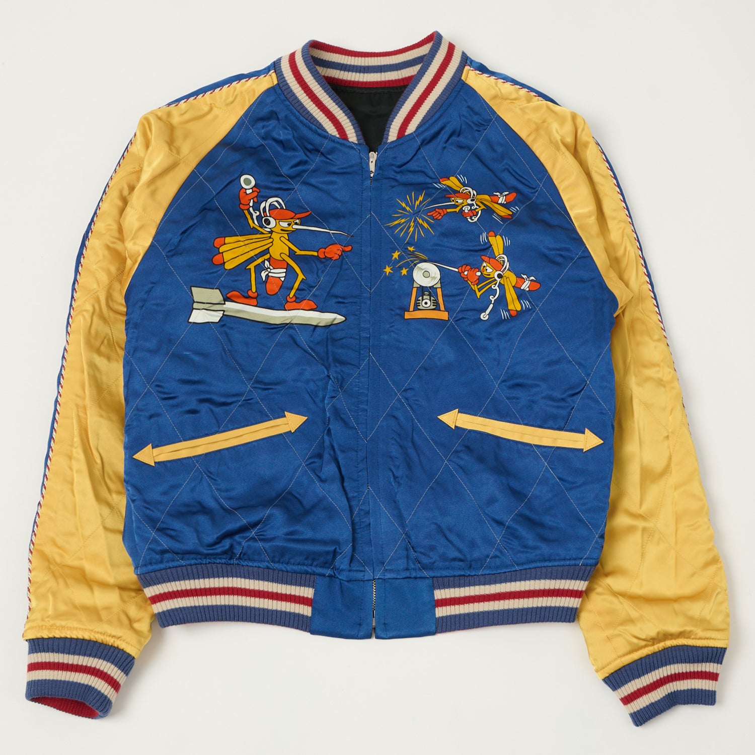 TOYS McCOY Marilyn Monroe Reversible 'Sukajan' Souvenir Jacket - Blue/Black