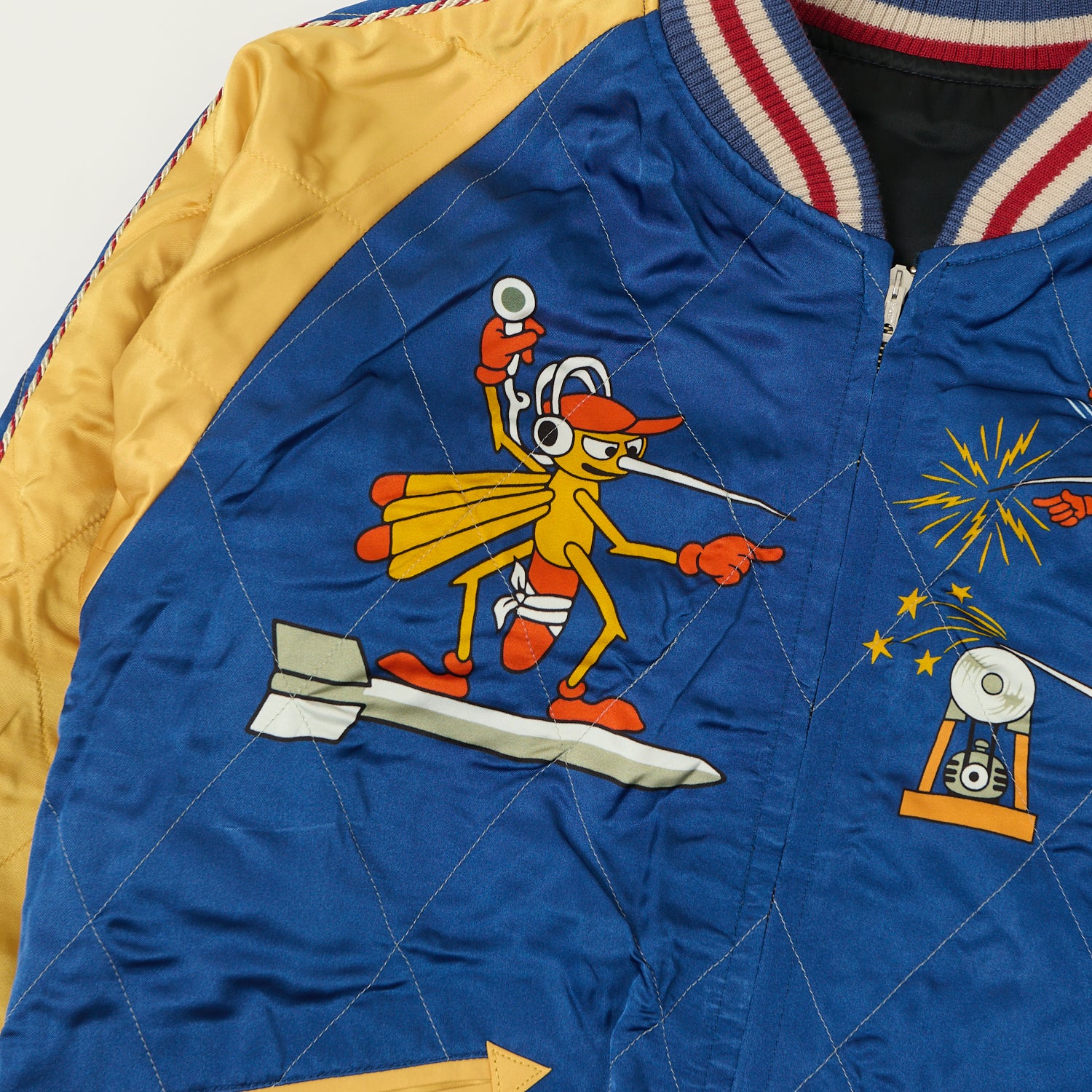 TOYS McCOY Marilyn Monroe Reversible 'Sukajan' Souvenir Jacket - Blue/Black