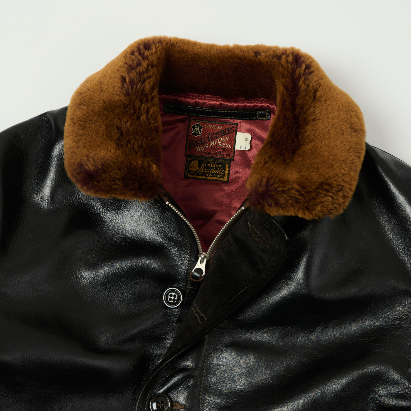 TOYS McCOY U.S. Navy N-1 Horsehide Leather Deck Jacket - Black