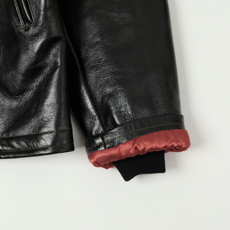 TOYS McCOY U.S. Navy N-1 Horsehide Leather Deck Jacket - Black