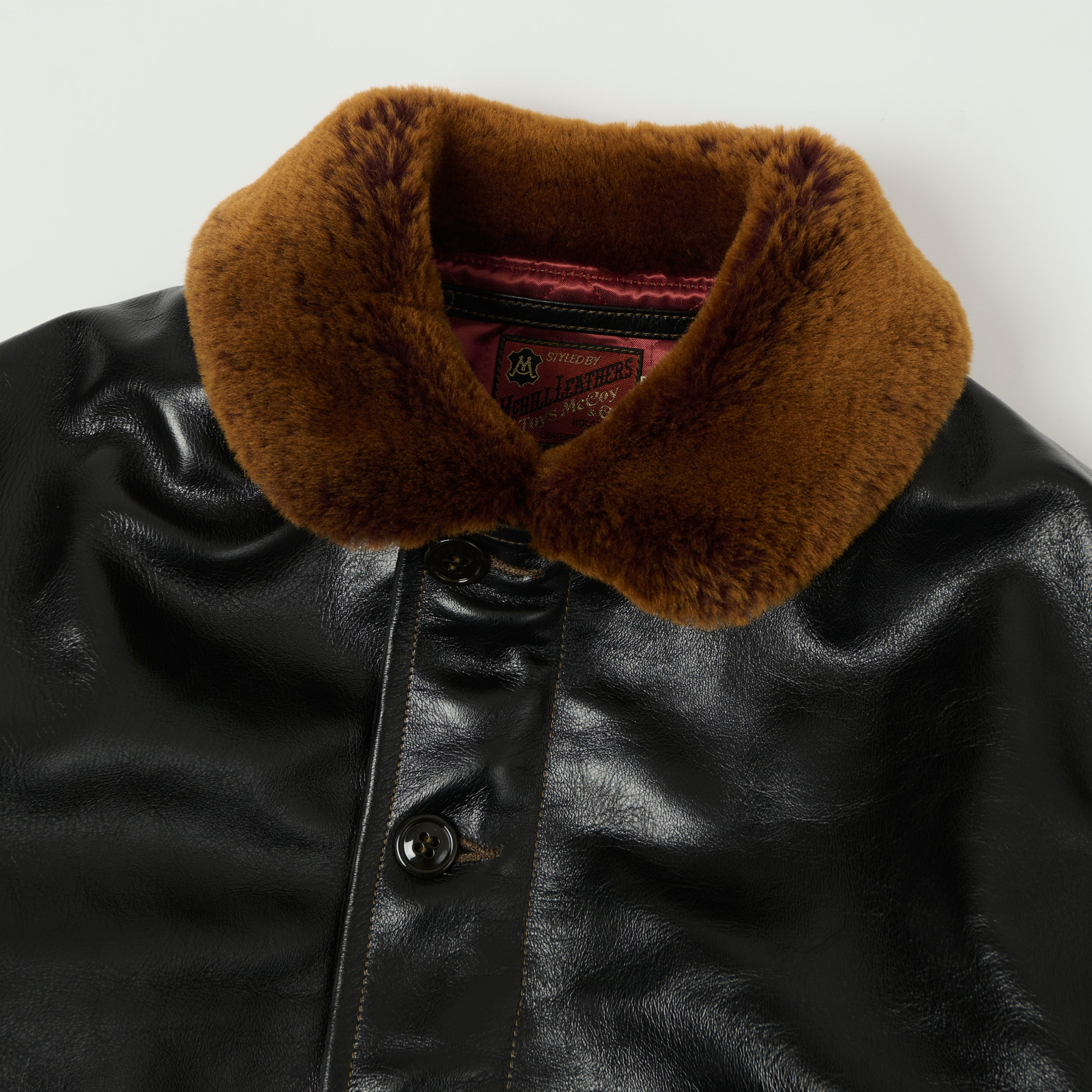 TOYS McCOY U.S. Navy N-1 Horsehide Leather Deck Jacket - Black