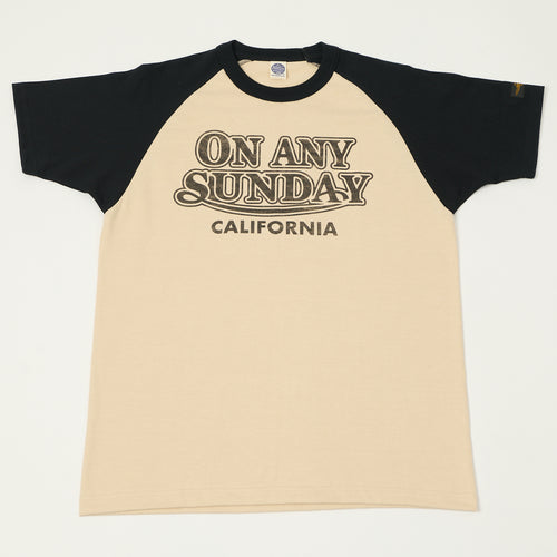 TOYS McCOY 'On Any Sunday' Raglan Sleeve T-Shirt - Beige/Black