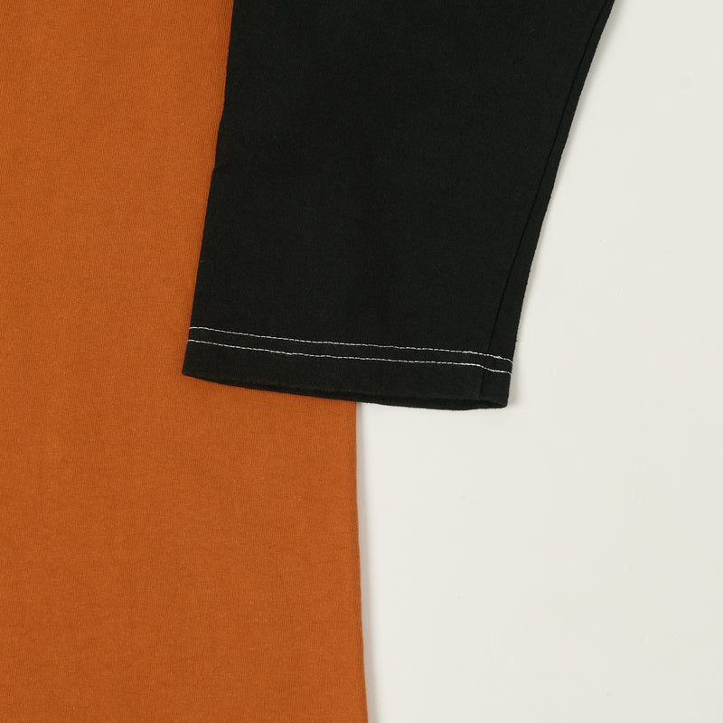 TOYS McCOY Raglan Sleeve Baseball Tee - Orange/Black