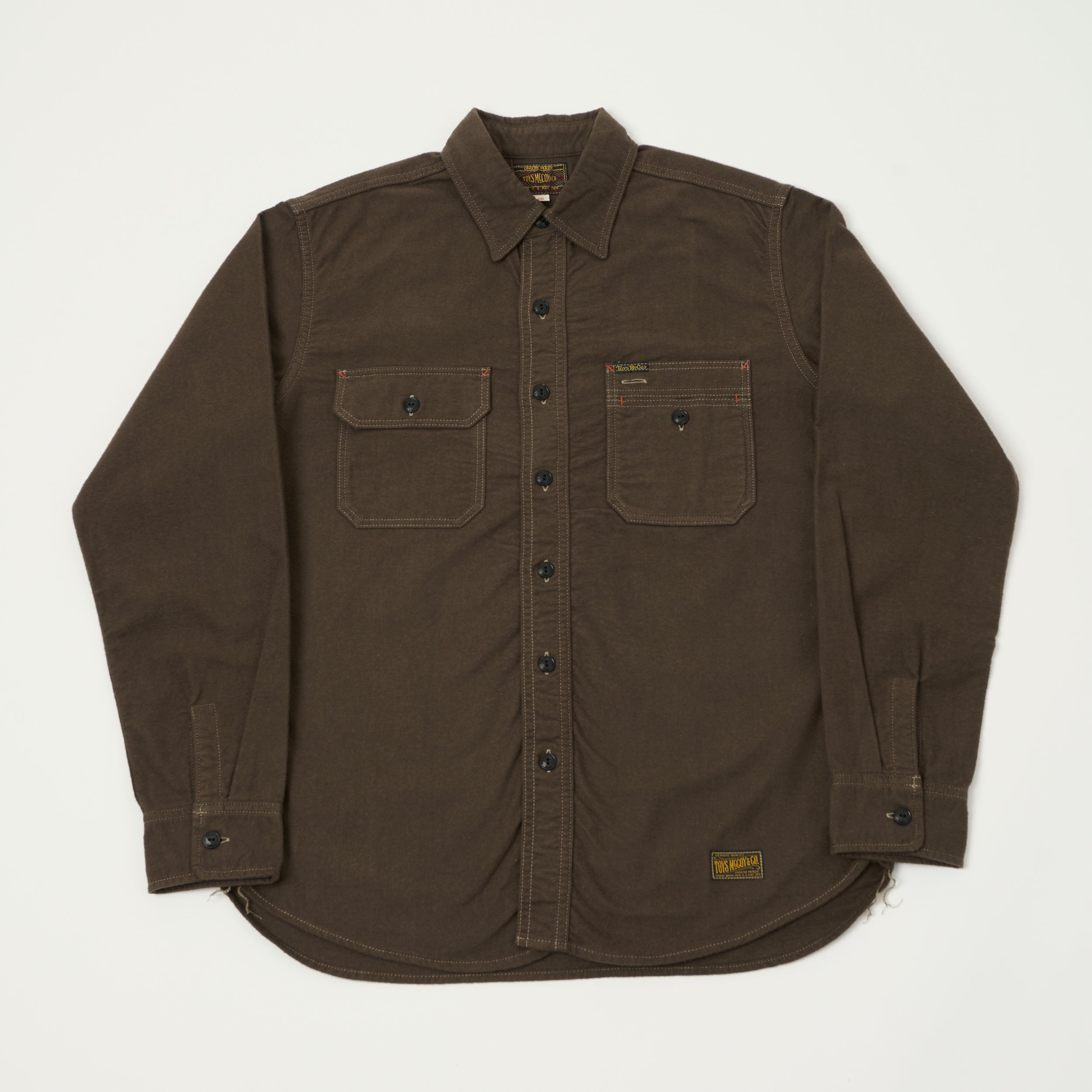 Sugar Cane 1960s Twill Check Work Shirt - Brown – SON OF A STAG