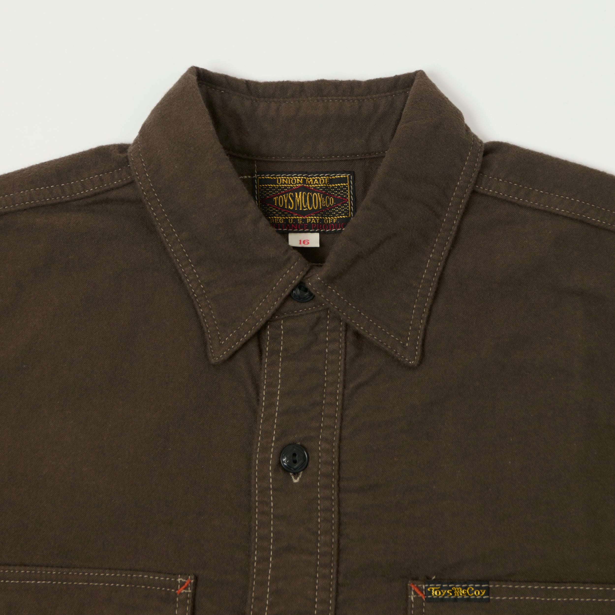 TOYS McCOY 'Sidewinder' Brushed Flannel Work Shirt - Brown – SON