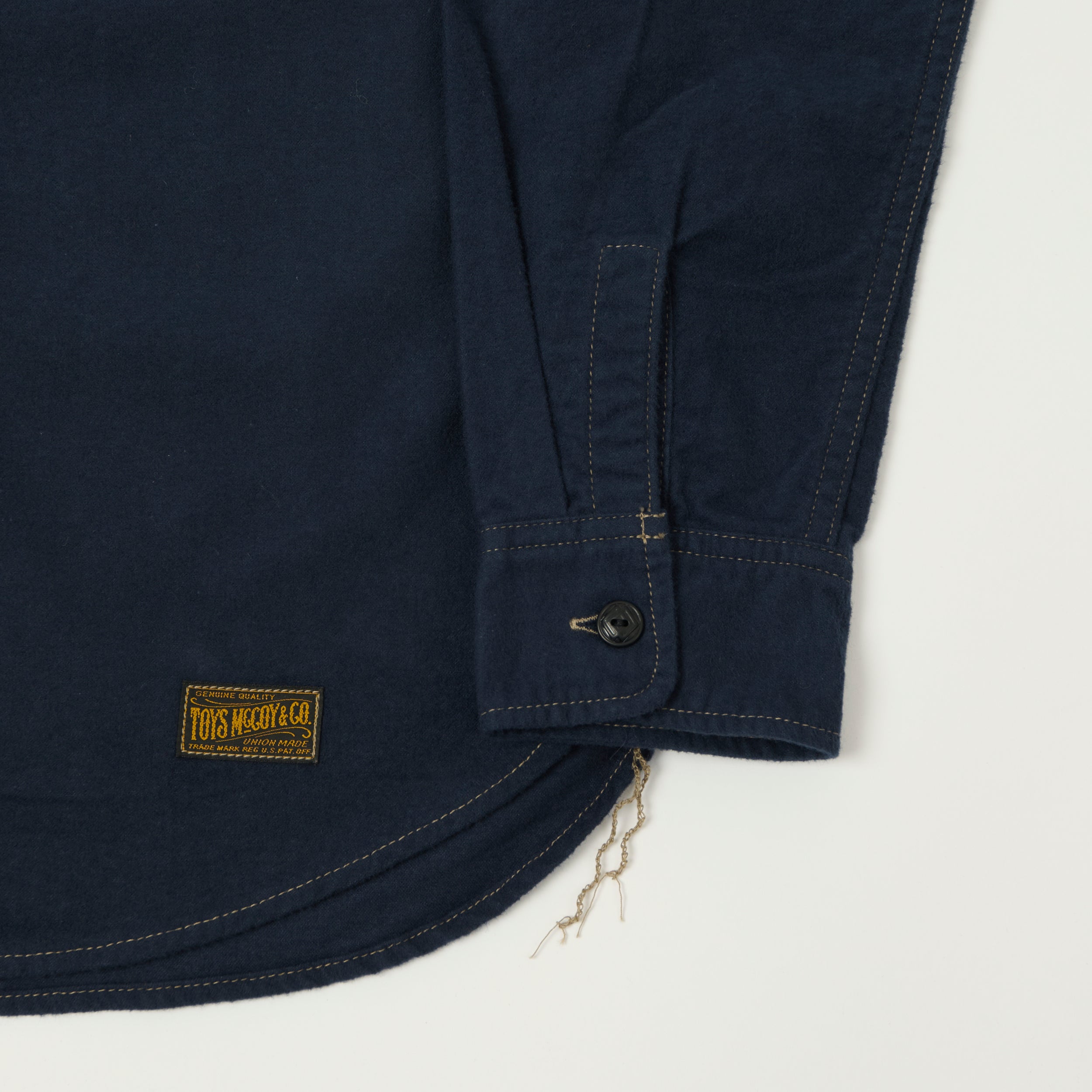 TOYS McCOY 'Sidewinder' Brushed Flannel Work Shirt - Navy