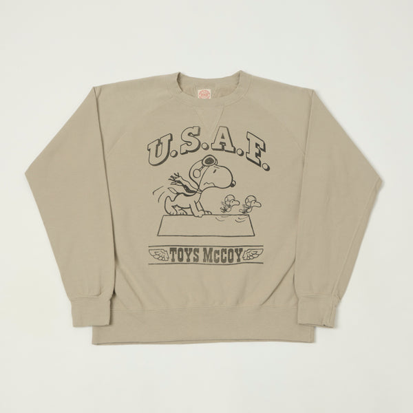TOYS McCOY Snoopy 'Flying Ace USAF' Sweatshirt - Sand