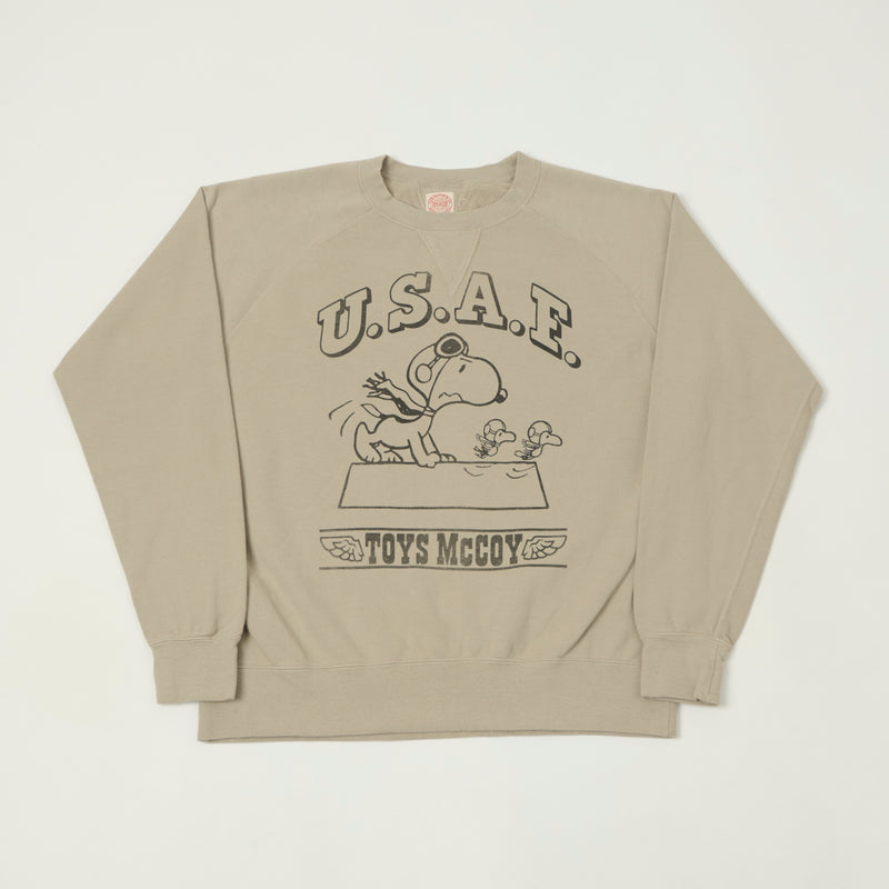 TOYS McCOY Snoopy 'Flying Ace USAF' Sweatshirt - Sand