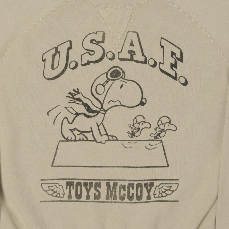 TOYS McCOY Snoopy 'Flying Ace USAF' Sweatshirt - Sand