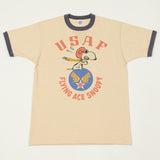 TOYS McCOY 'Snoopy USAF Flying Ace' Ringer Tee - Beige
