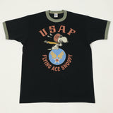 TOYS McCOY 'Snoopy USAF Flying Ace' Ringer Tee - Black