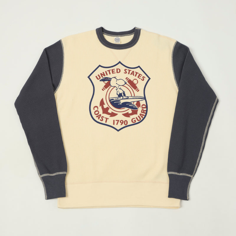 TOYS McCOY Snoopy 'US Coast Guard' Thermal Sweatshirt - Natural