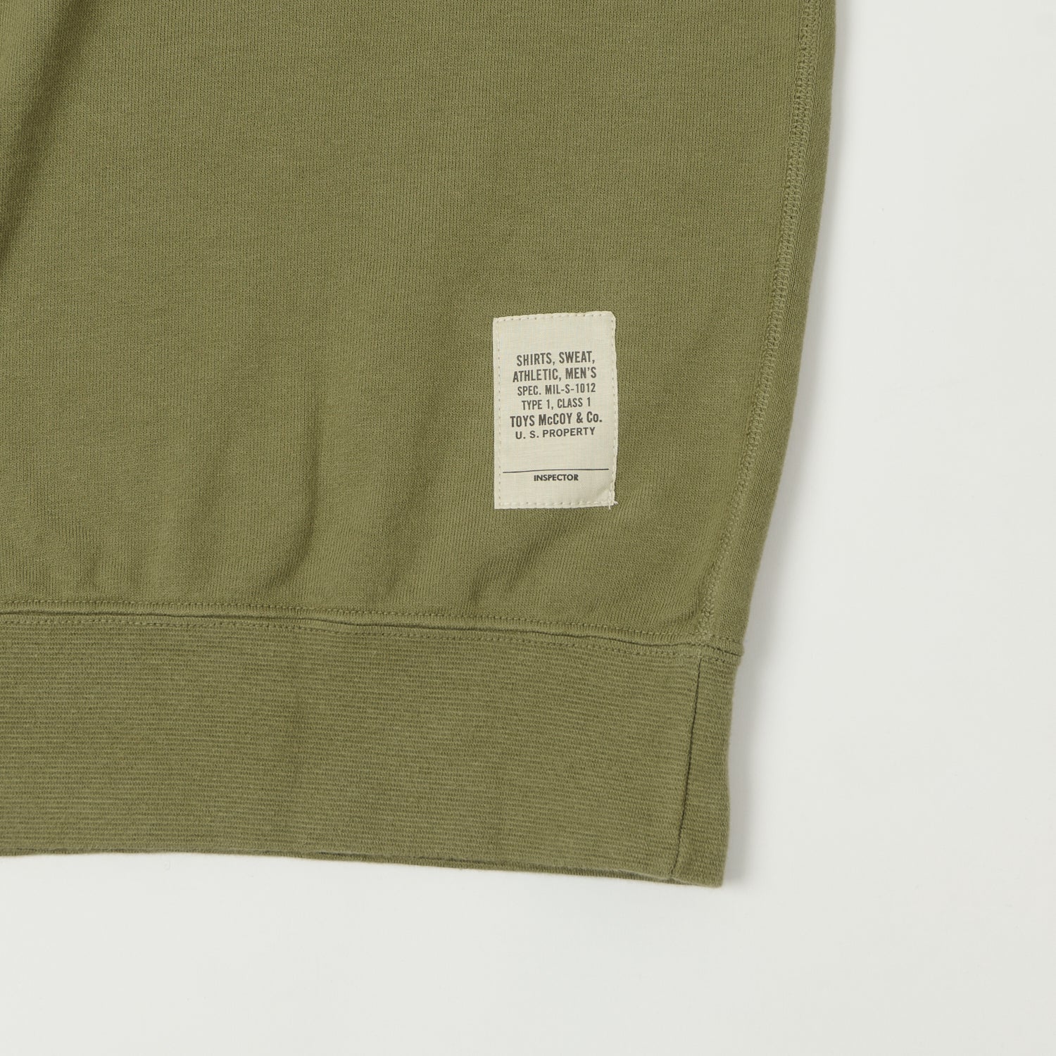 TOYS McCOY Short Sleeve Military Sweatshirt - Olive