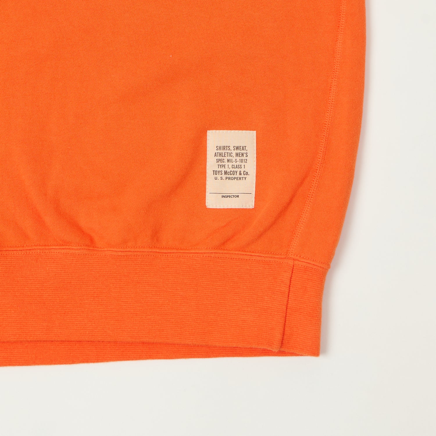 TOYS McCOY Short Sleeve Military Sweatshirt - Orange