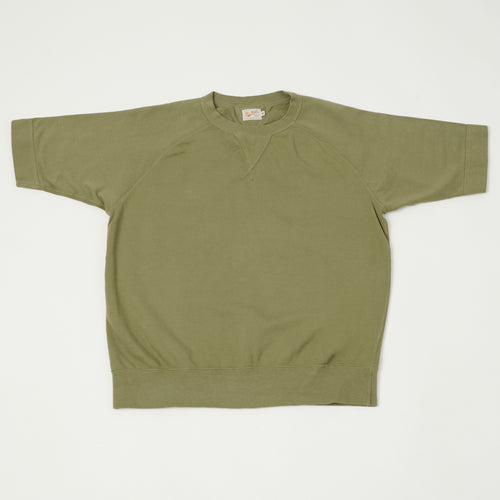 TOYS McCOY Short Sleeve Military Sweatshirt - Olive