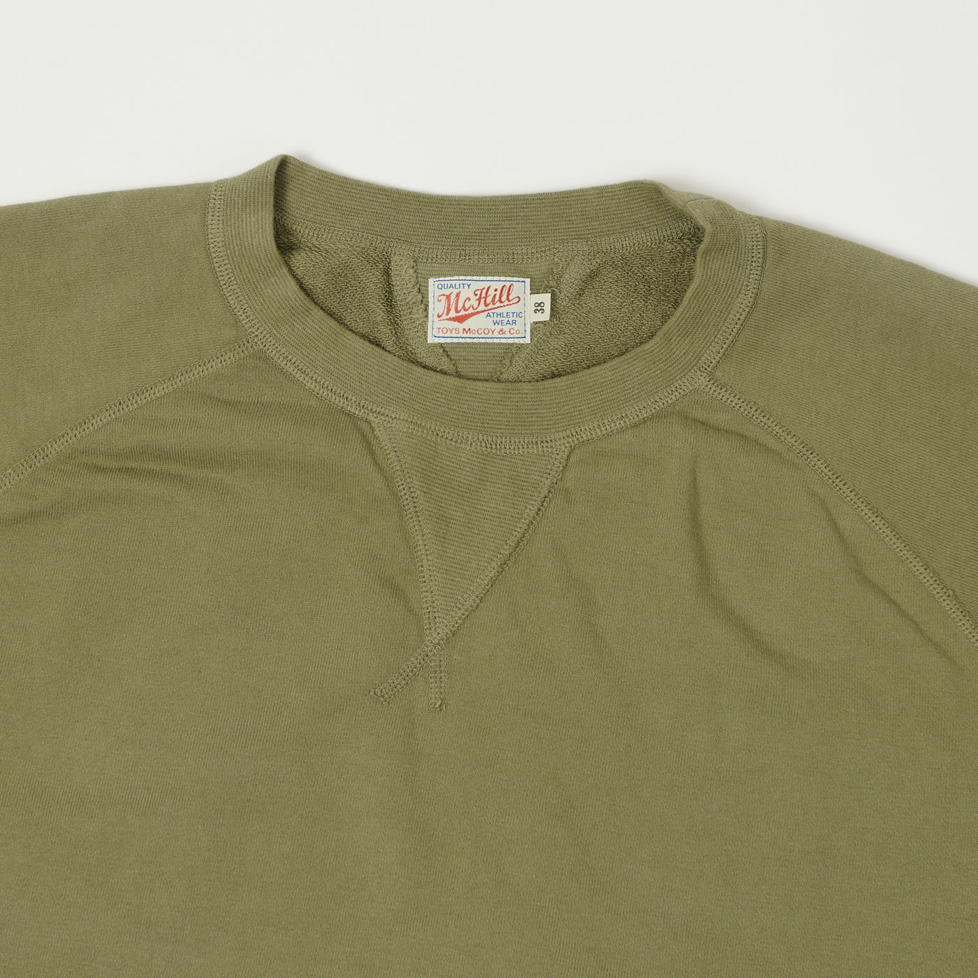TOYS McCOY Short Sleeve Military Sweatshirt - Olive