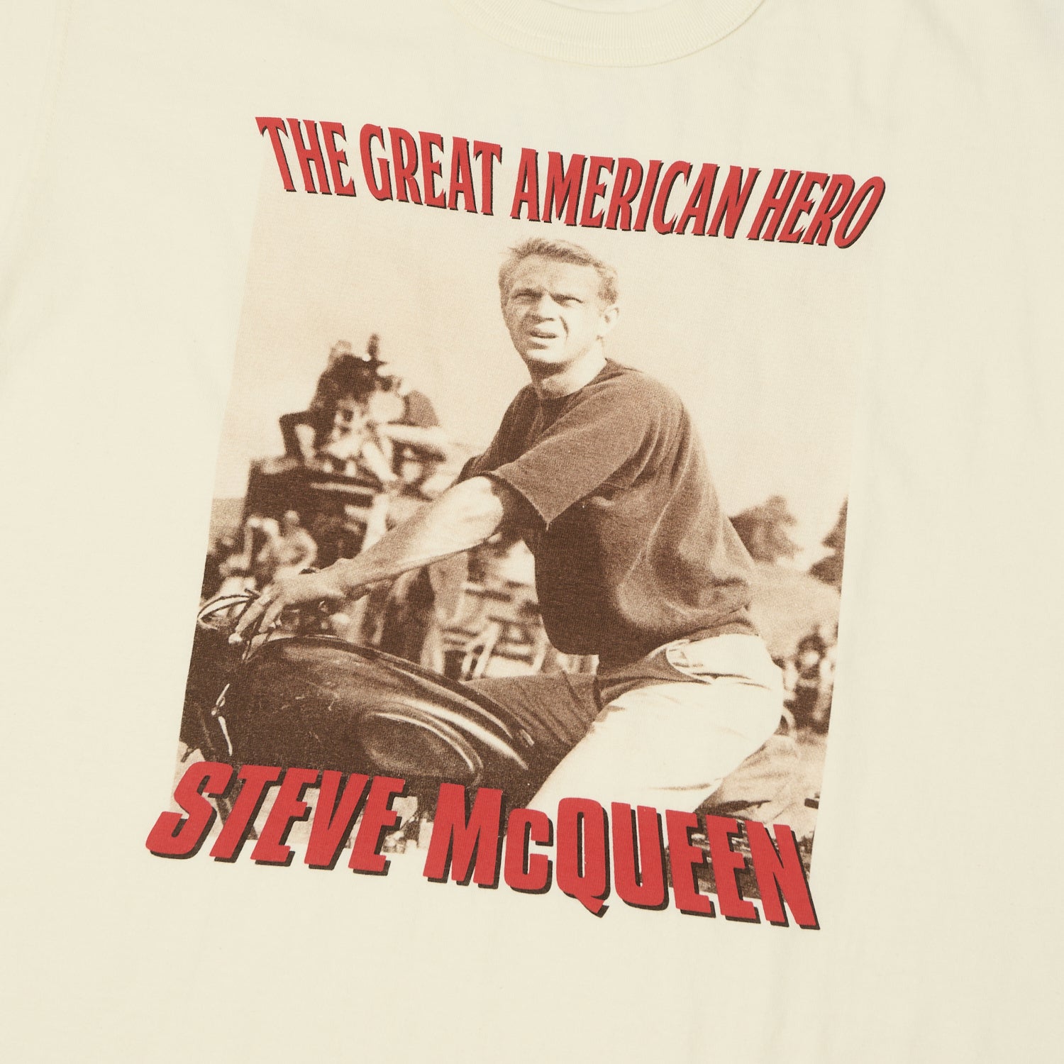 TOYS McCOY Tシャツ X-LARGE TOYS McCOY Steve McQueen 'The Great American Hero' T-Shirt - Off