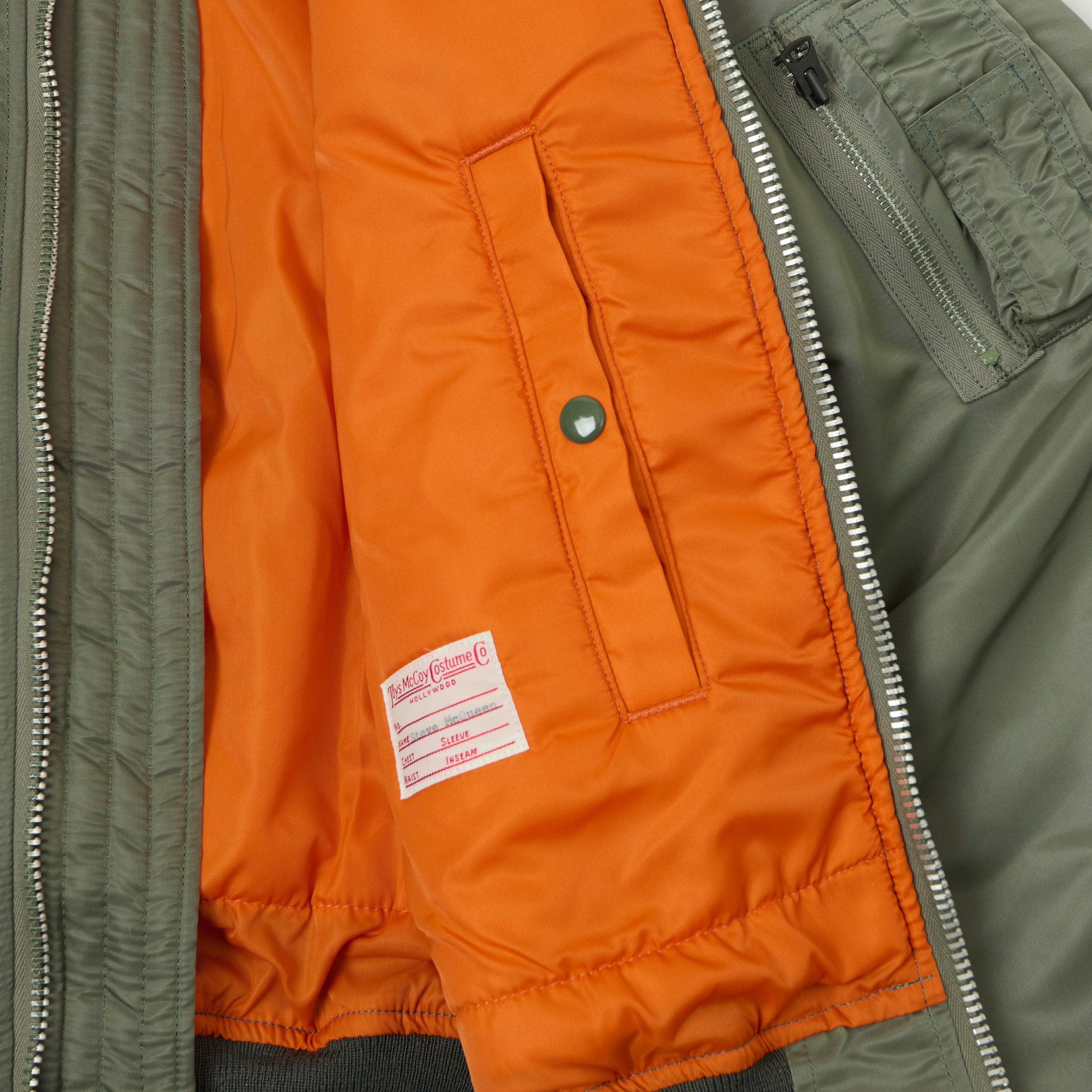 TOYS McCOY Steve Mcqueen Reversible MA-1 Flight Jacket - Sage