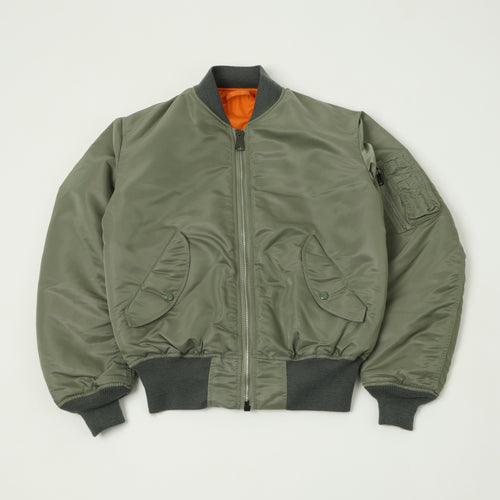 TOYS McCOY Steve Mcqueen Reversible MA-1 Flight Jacket - Sage Green