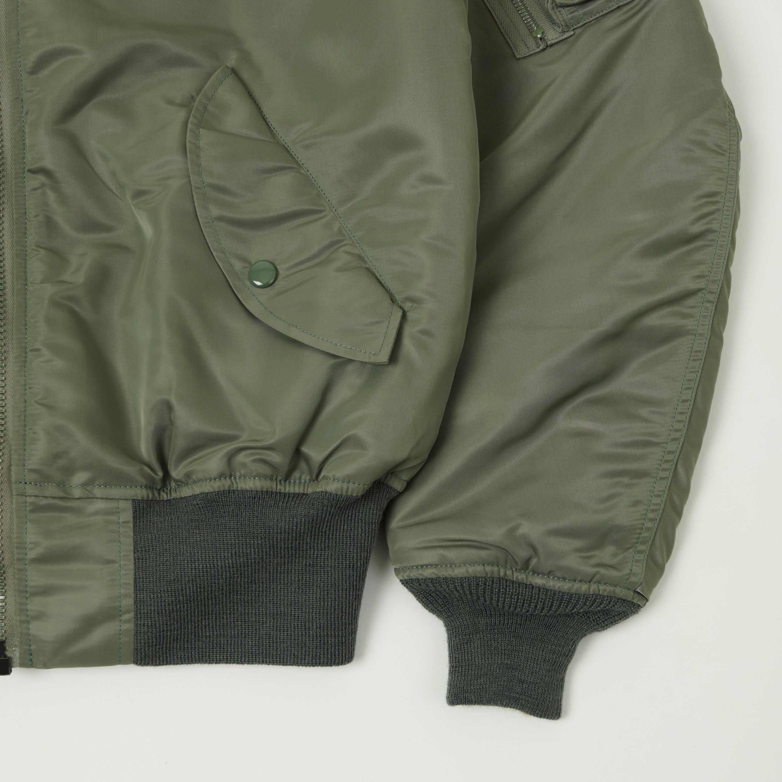 TOYS McCOY Steve Mcqueen Reversible MA-1 Flight Jacket - Sage Green