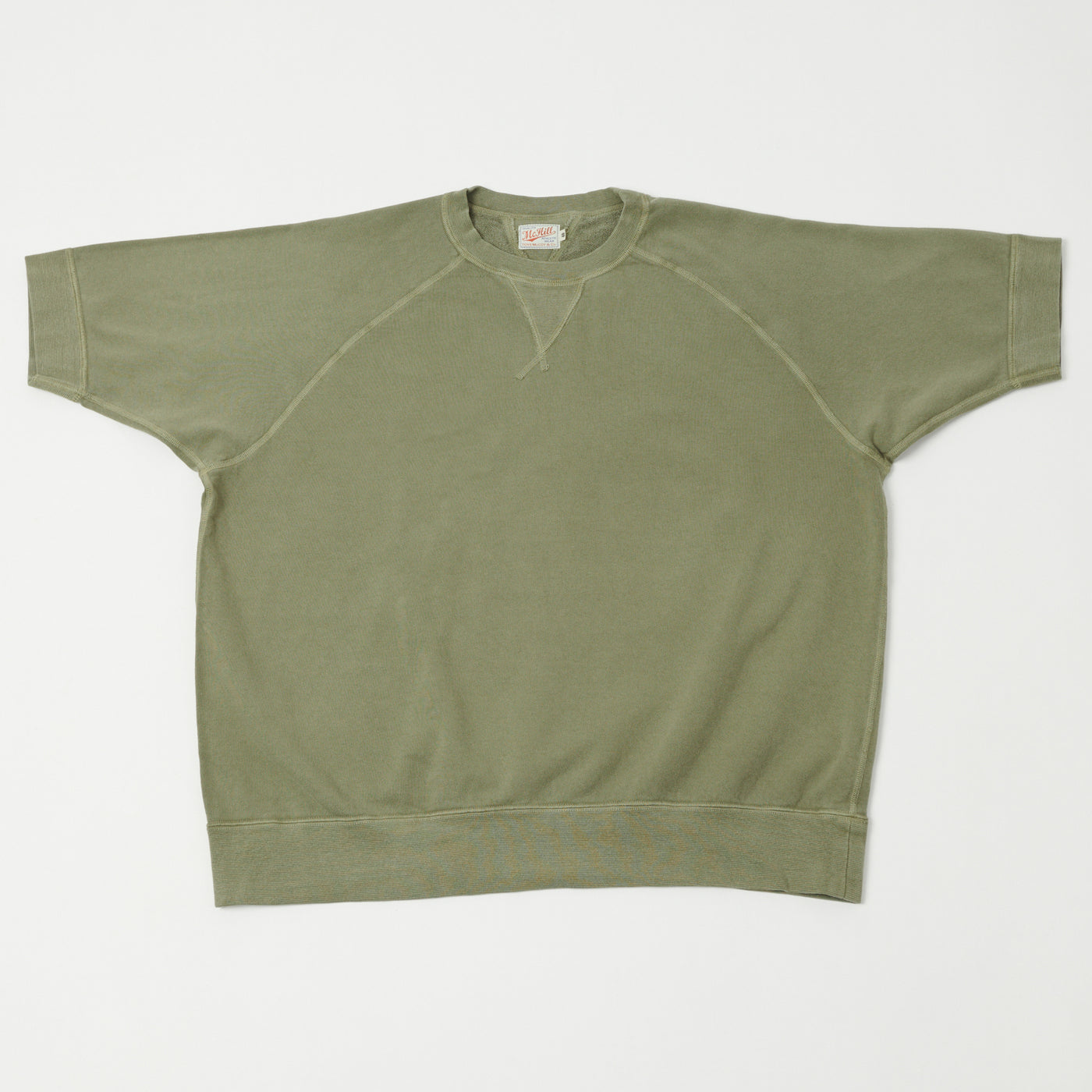 TOYS McCOY Short Sleeve Military Sweatshirt - Lt Olive