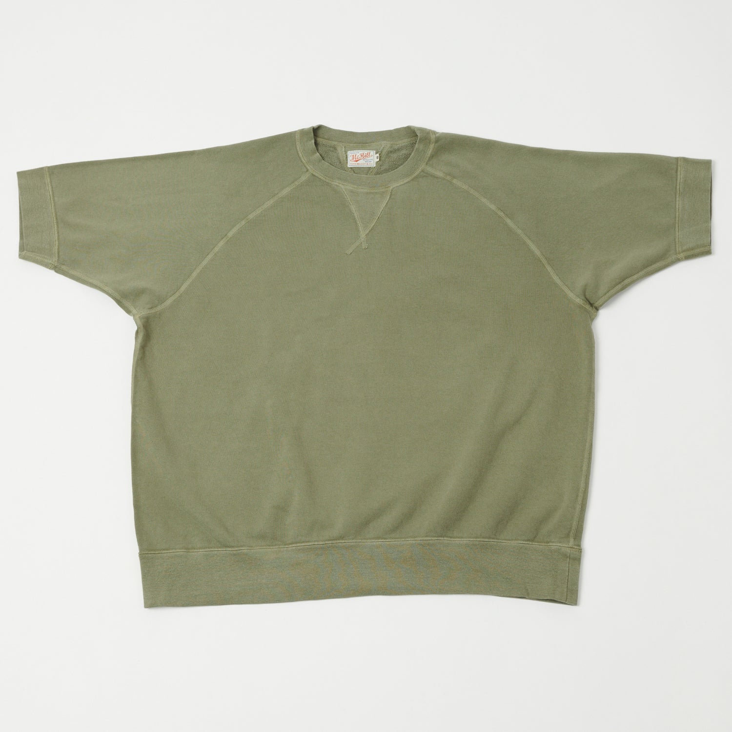 TOYS McCOY Short Sleeve Military Sweatshirt - Lt Olive
