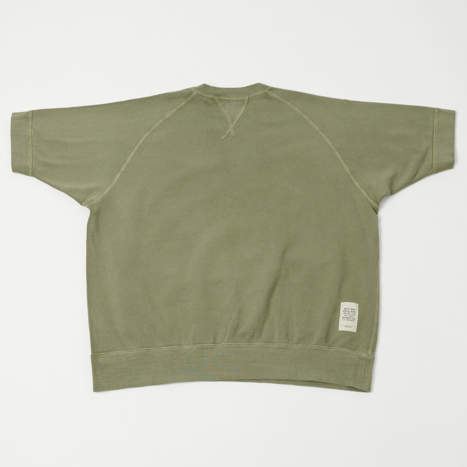 TOYS McCOY Short Sleeve Military Sweatshirt - Lt Olive