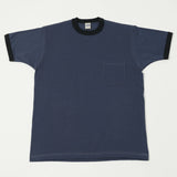 TOYS McCOY Ringer Pocket Tee - Blue/Black