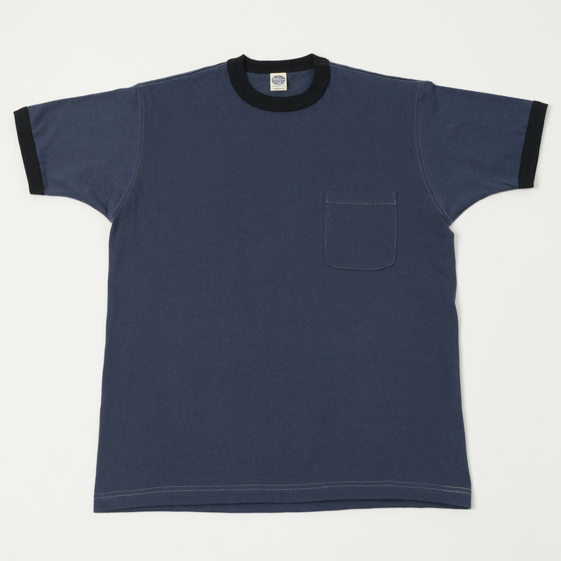 TOYS McCOY Ringer Pocket Tee - Blue/Black