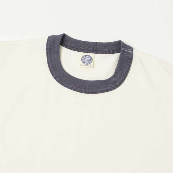 TOYS McCOY Ringer Pocket Tee - Off White/Navy