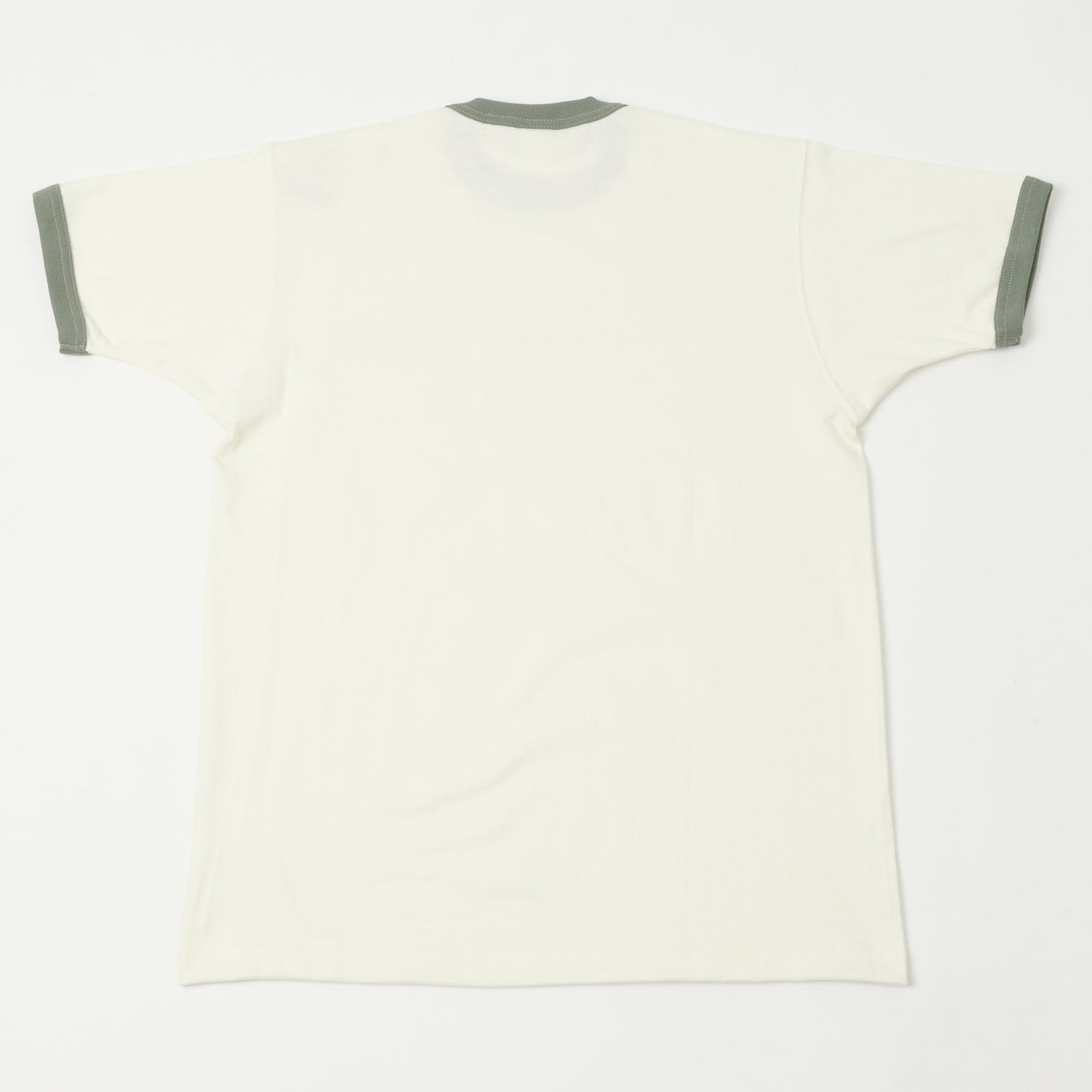 TOYS McCOY Ringer Pocket T-Shirt - Off White/Green