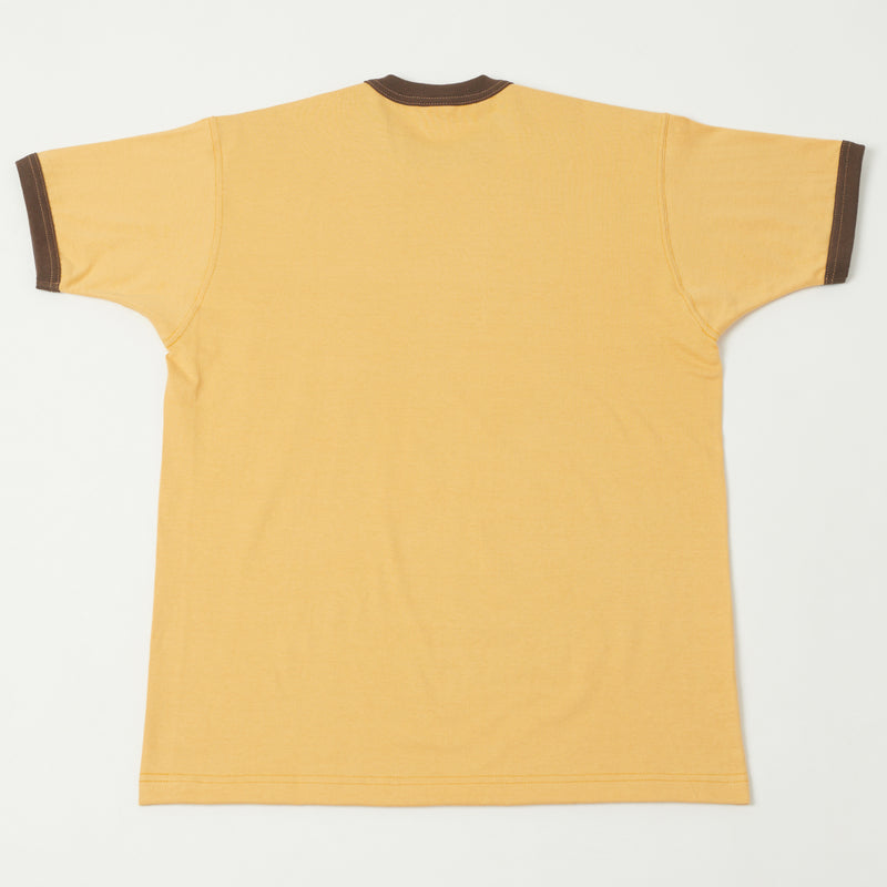 TOYS McCOY Ringer Pocket Tee - Yellow/Charcoal