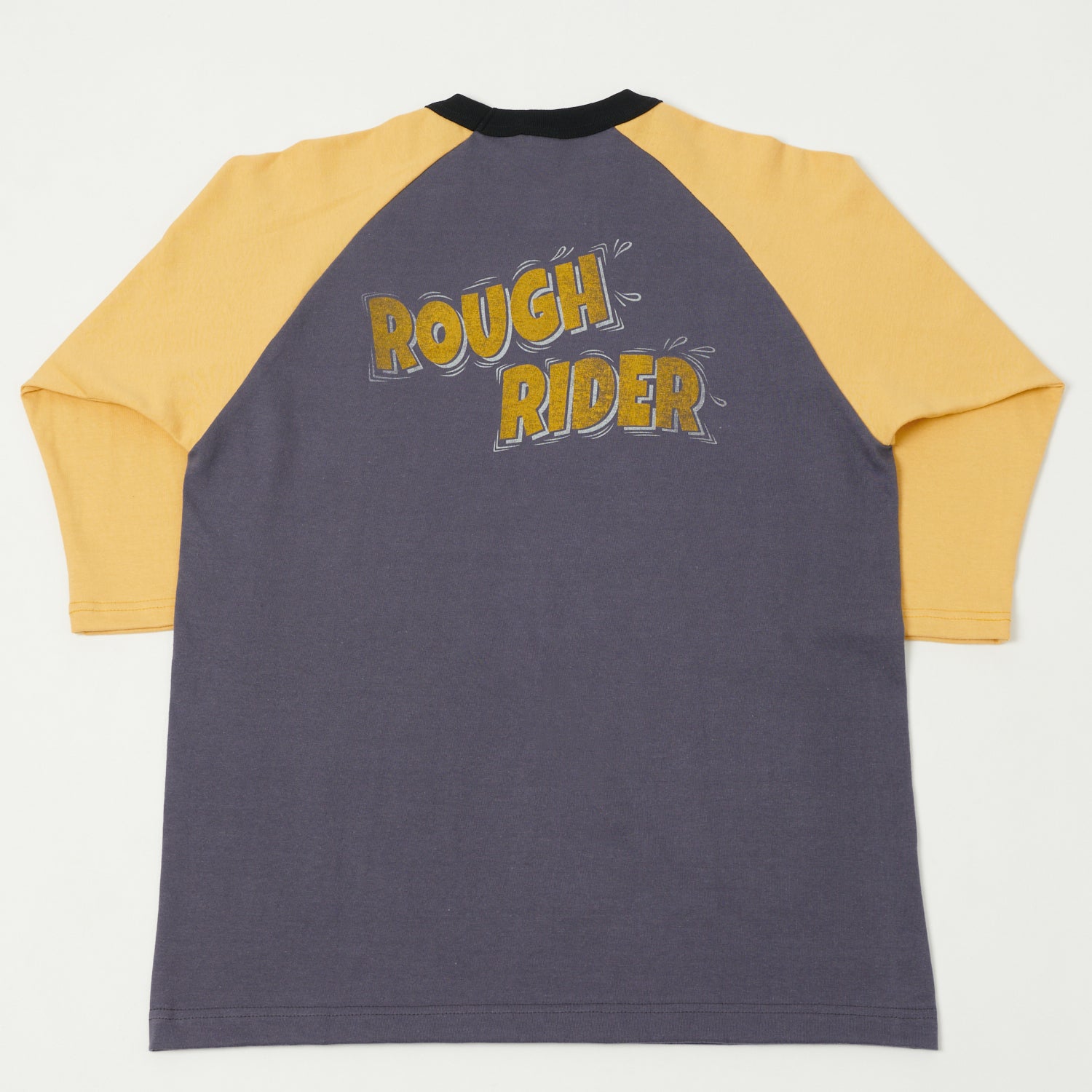TOYS McCOY 'Johnson Motors'  Raglan Sleeve Baseball Tee - Off Navy/Yellow