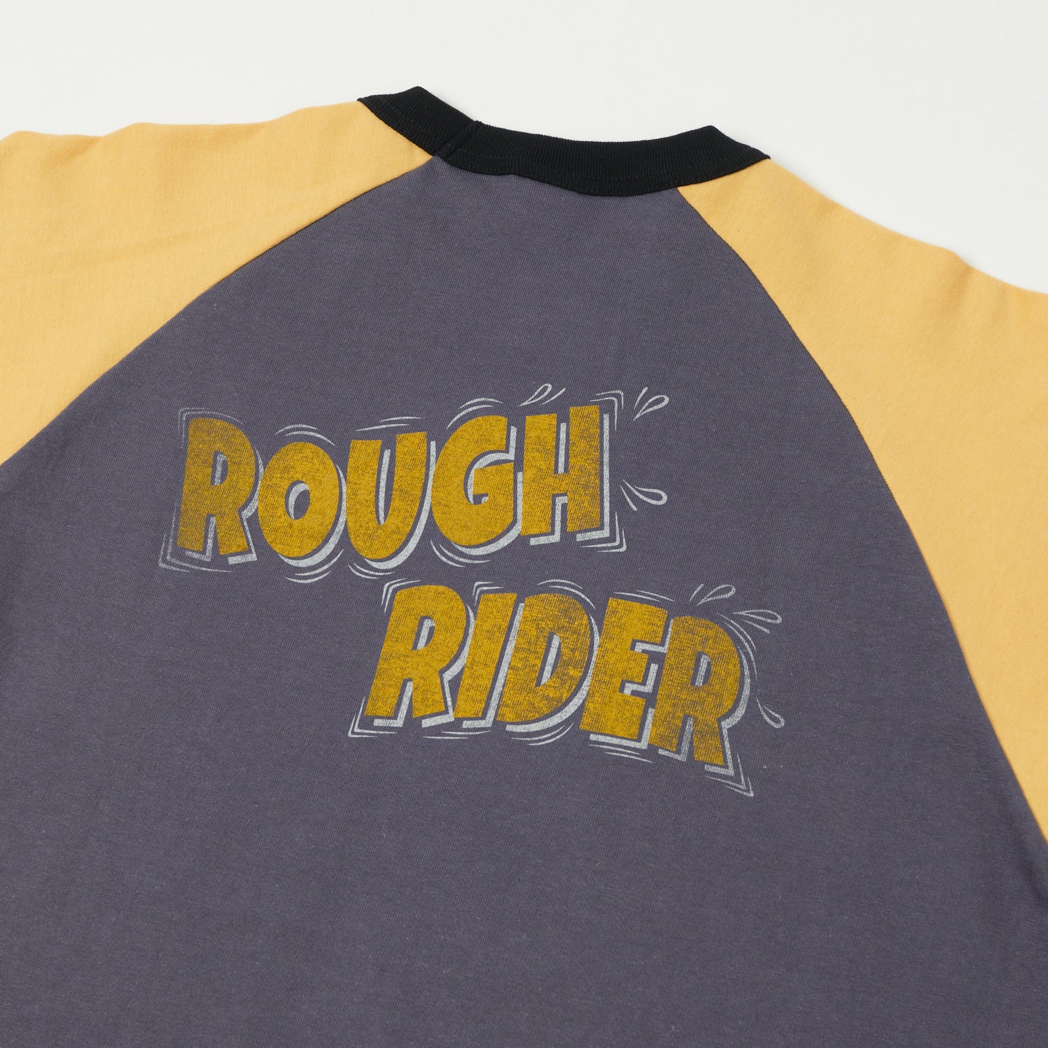 TOYS McCOY 'Johnson Motors'  Raglan Sleeve Baseball Tee - Off Navy/Yellow