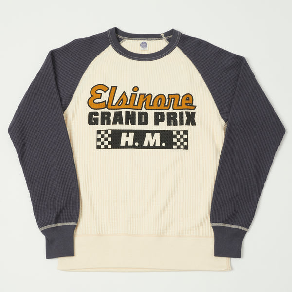 TOYS McCOY 'Elsinore Grand Prix' Big Waffle Crew Neck Sweatshirt - Off White