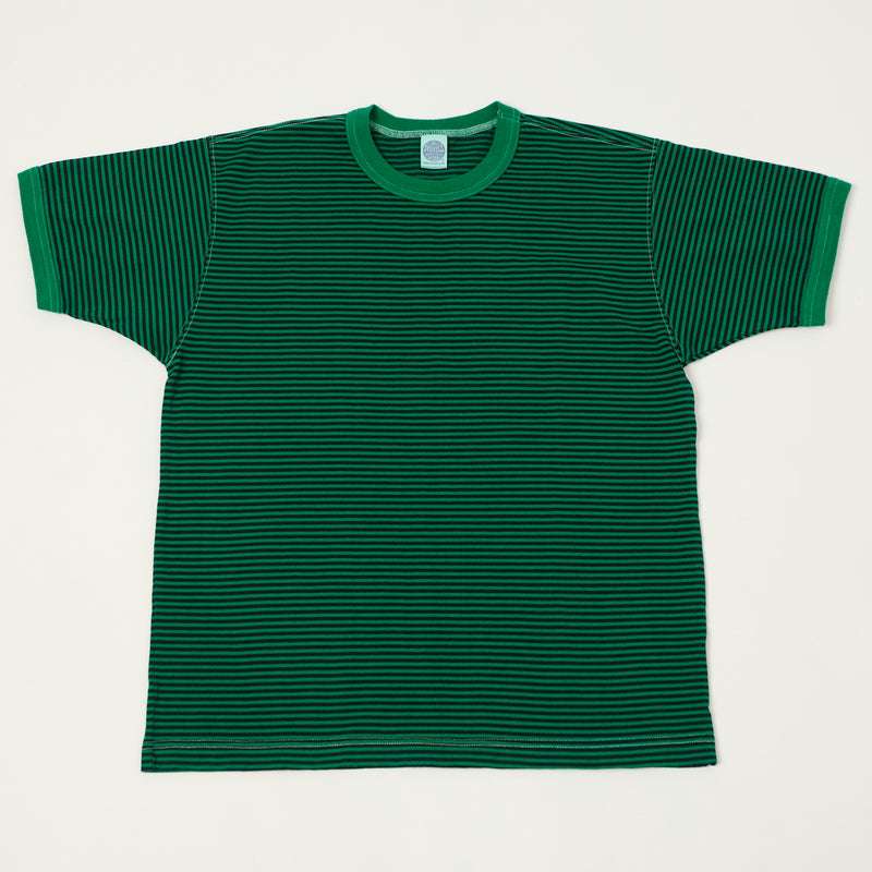 TOYS McCOY 'The Great American Hero' Stripe T-Shirt - Green/Black