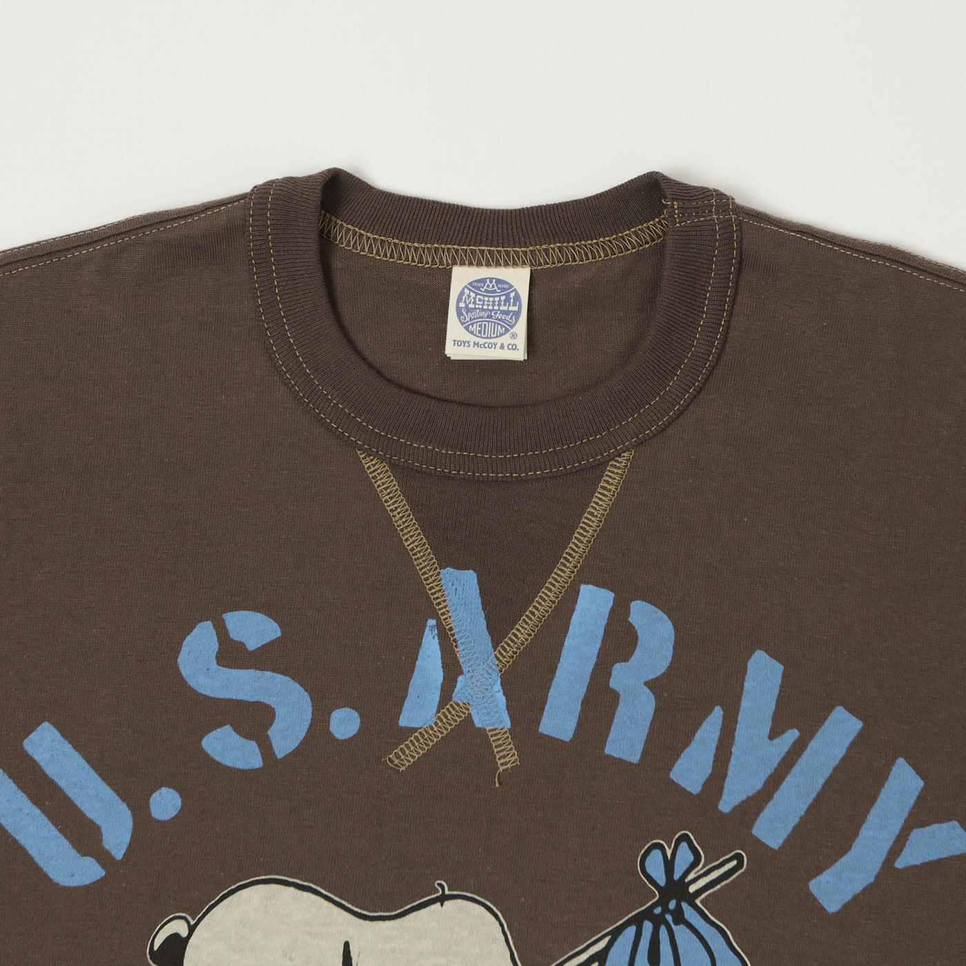 TOYS McCOY Snoopy 'U.S. Army Aviation Co' T-Shirt - Dark Charcoal