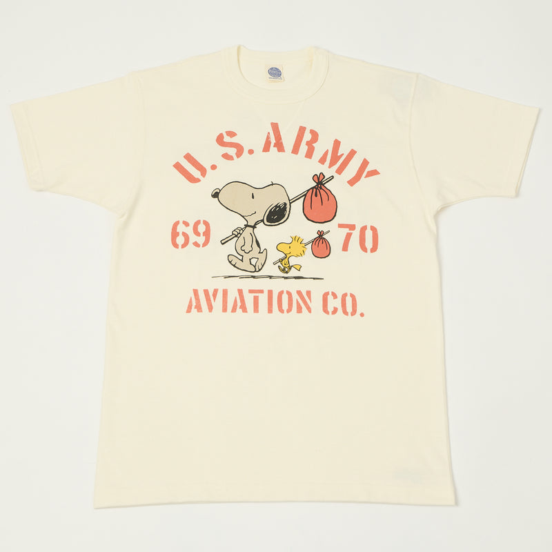 TOYS McCOY Snoopy 'U.S. Army Aviation Co' Tee - Off White