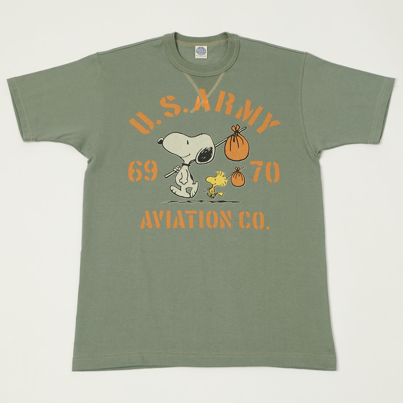 TOYS McCOY Snoopy 'U.S. Army Aviation Co' T-Shirt - Olive