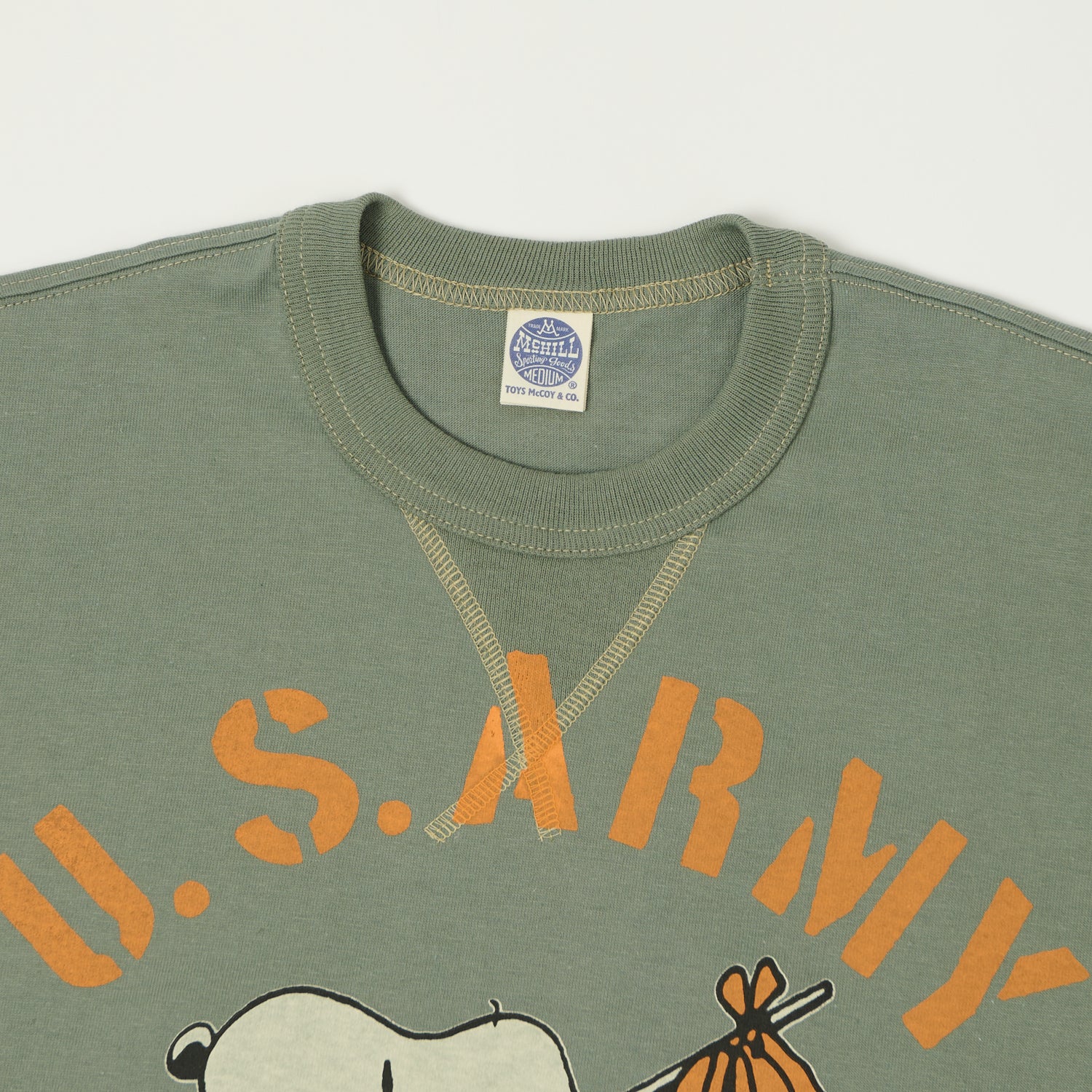 TOYS McCOY Snoopy 'U.S. Army Aviation Co' T-Shirt - Olive