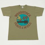 TOYS McCOY Snoopy 'Woodstock Peace & Music' S/S Tee - Olive
