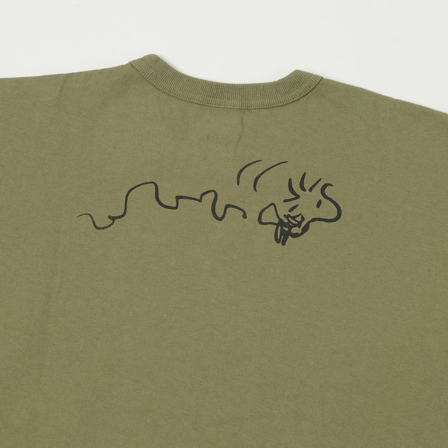 TOYS McCOY Snoopy 'Woodstock Peace & Music' T-Shirt - Olive