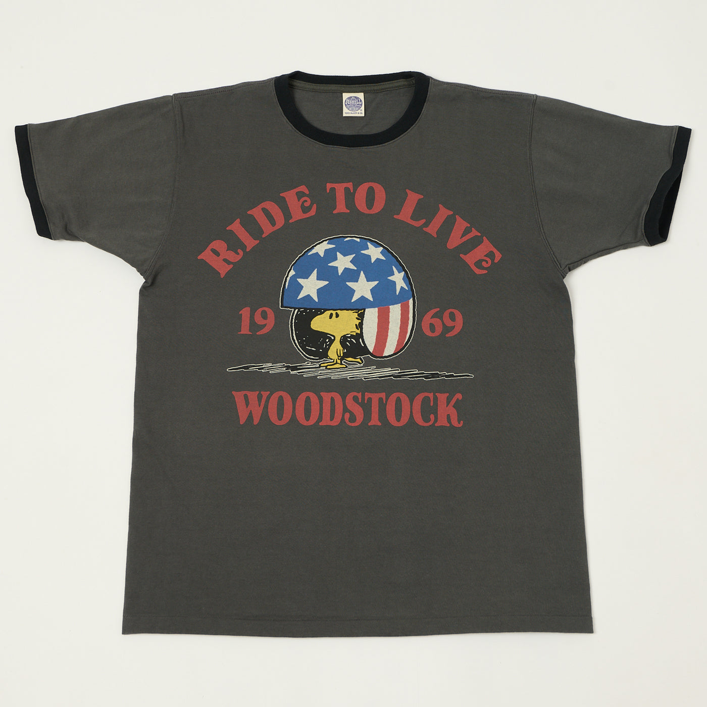 TOYS McCOY Woodstock 'Ride To Live 1969' Johnny Ringer T-Shirt - Black